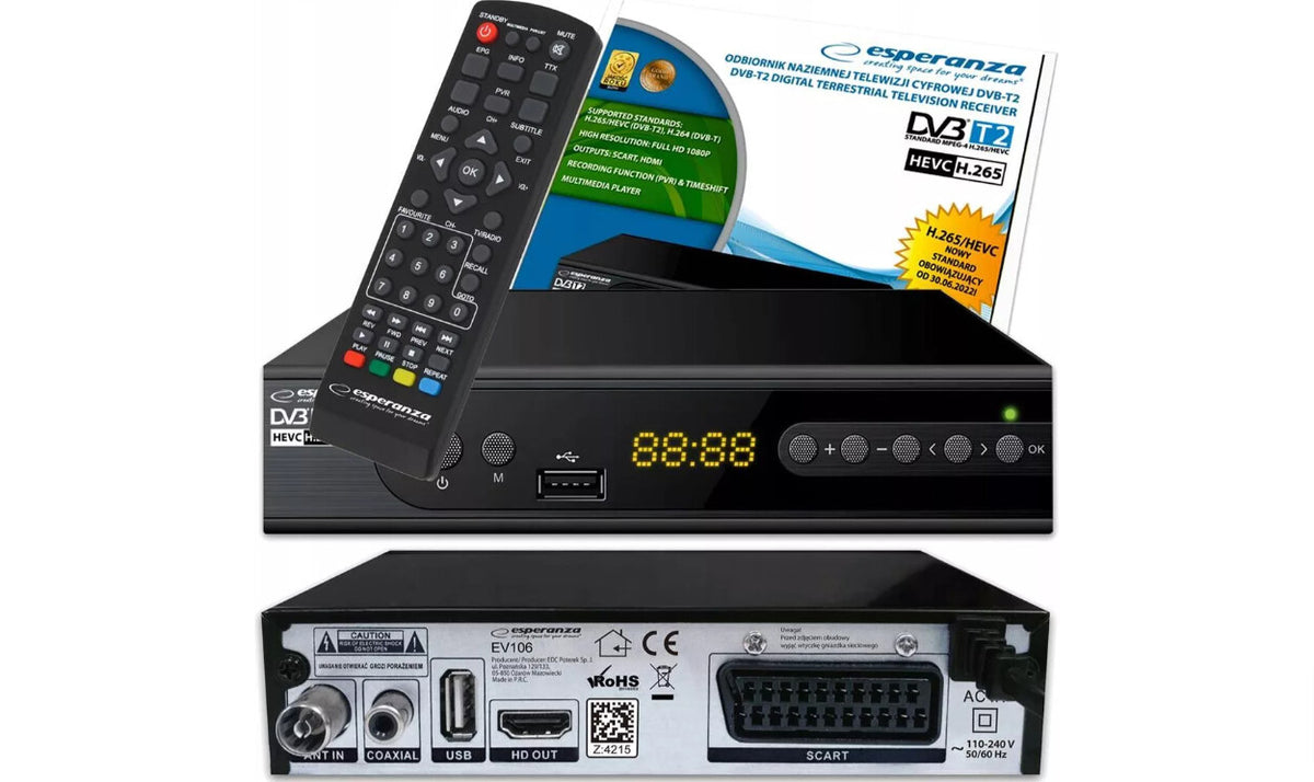 Esperanza EV106R TV-set toppboxar Kabel Svart