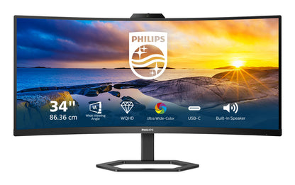 Philips 5000 series 34E1C5600HE/00 LED display 86,4 cm (34") 3440 x 1440 pixlar 4K Ultra HD Svart Monitor 34E1C5600HE LCD-skärm