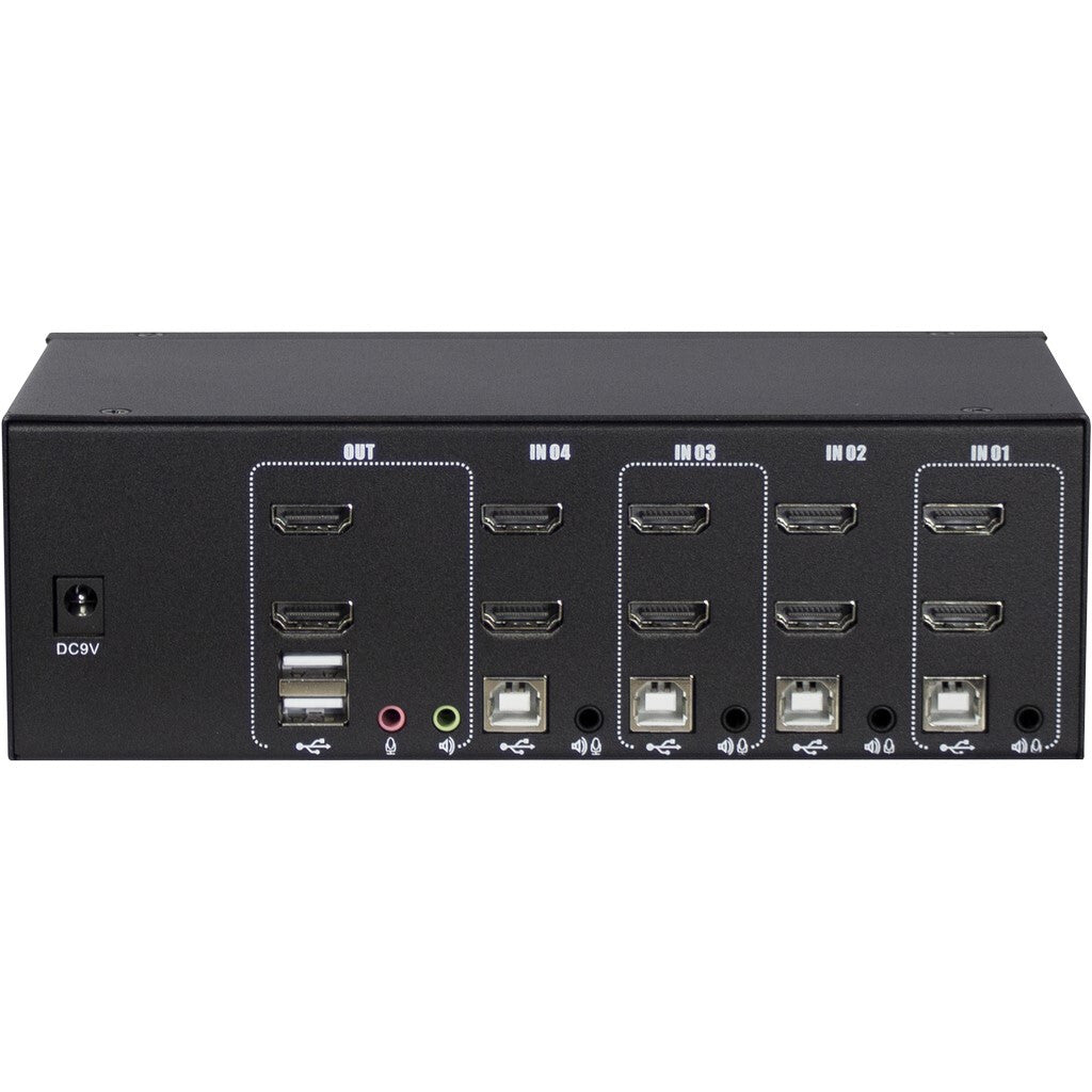 Inter-Tech AS-42HA HDMI KVM-switchar Svart