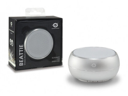 Conceptronic BEATTIE01S bärbara högtalare och partyhögtalare Silver 3 W
