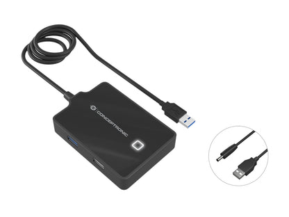 Conceptronic HUBBIES10B dockningsstationer för bärbara datorer USB 3.2 Gen 1 (3.1 Gen 1) Type-A Svart