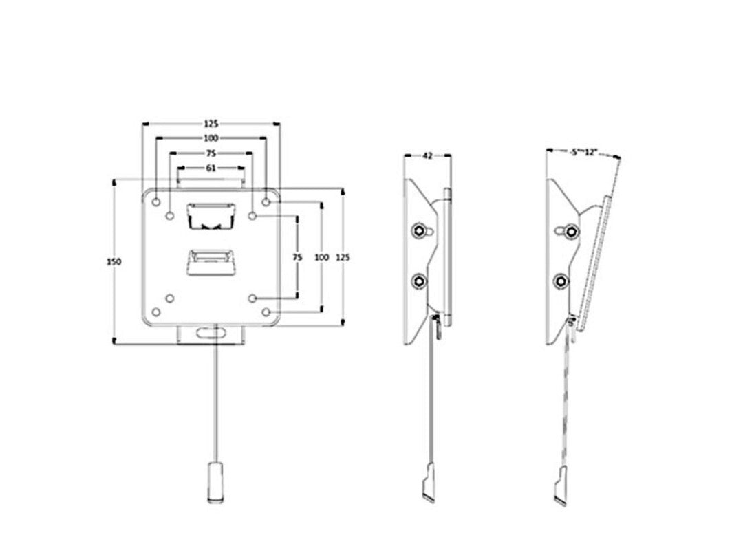 Multibrackets 1022 tv-fäste 81,3 cm (32") Svart