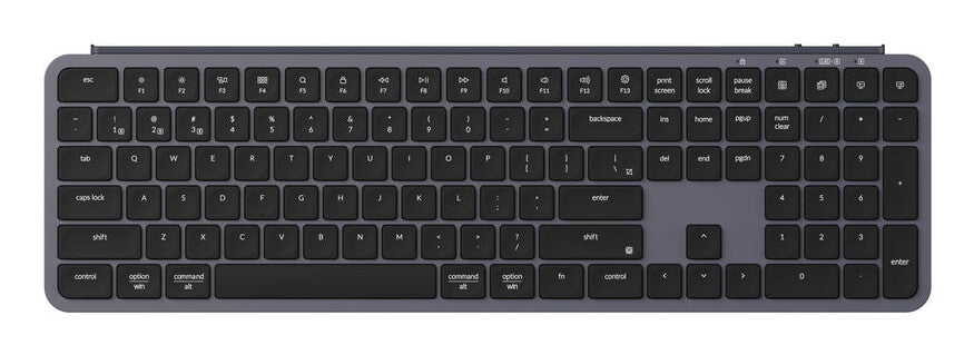 Keychron B6P-K1-BO tangentbord Hem / Kontor USB + RF Wireless + Bluetooth Grå