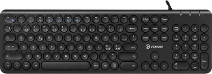 Voxicon DK-282W-B tangentbord Kontor USB QWERTY Nordic Svart