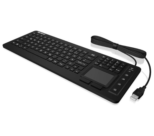 KeySonic KSK-6231 INEL (CH) tangentbord Industriell USB QWERTZ schweizisk Svart
