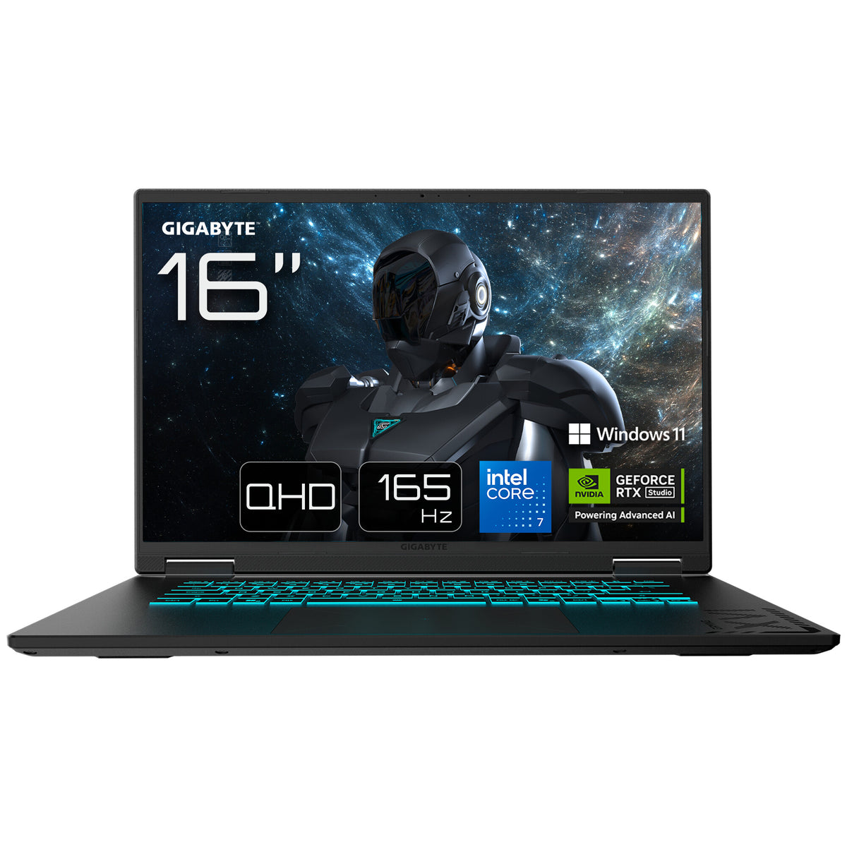GIGABYTE GAMING A16 PRO DYHG5DECC4SH bärbara datorer Intel Core 7 240H Bärbar dator 40,6 cm (16") Quad HD+ 32 GB LPDDR5x-SDRAM 1 TB SSD NVIDIA GeForce RTX 5080 Laptop GPU Wi-Fi 6E (802.11ax) Windows 11 Home Svart
