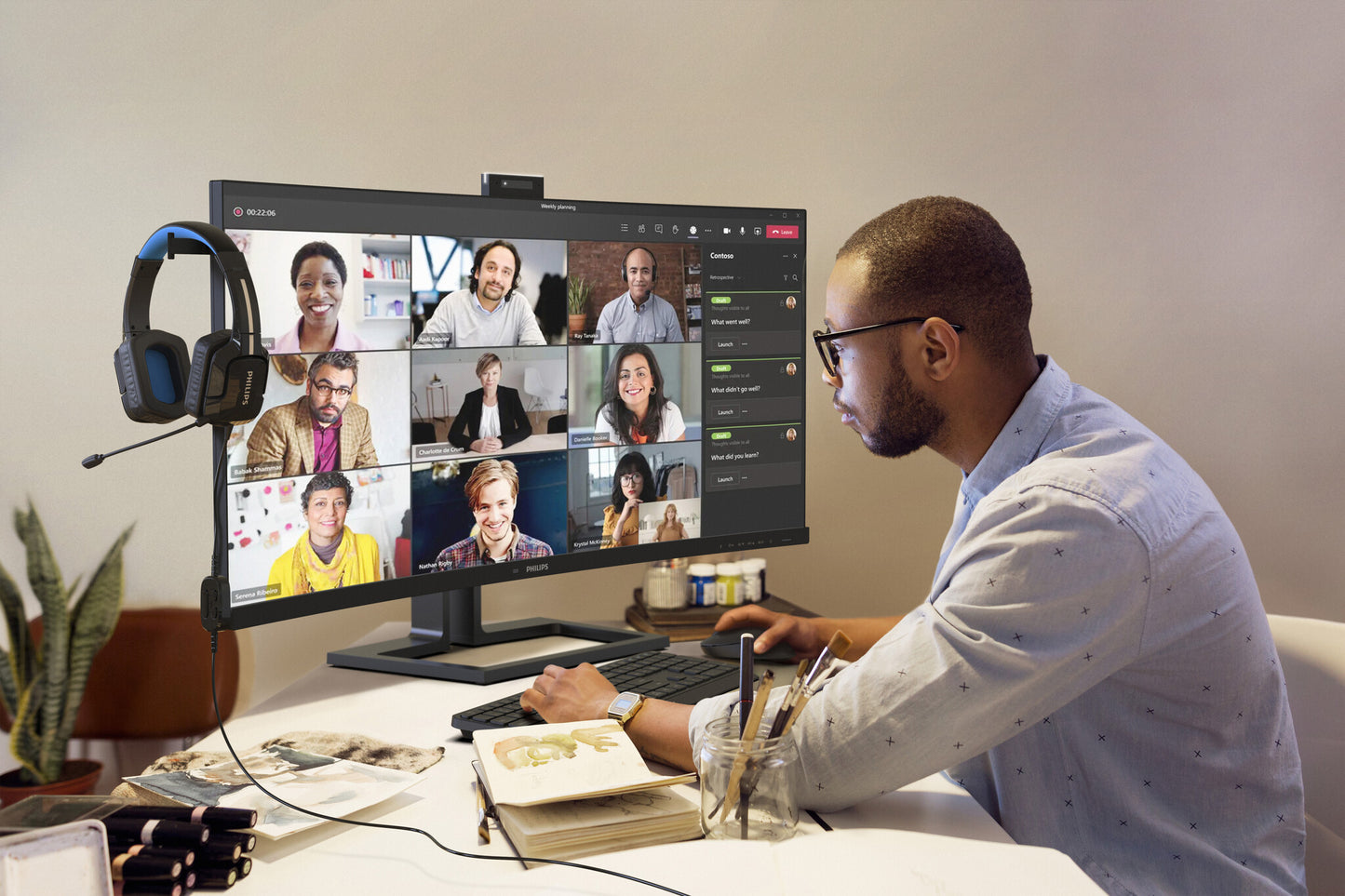 Philips 40B1U6903CH/00 platta pc-skärmar 100,8 cm (39.7") 5120 x 2160 pixlar 5K Ultra HD LCD Svart