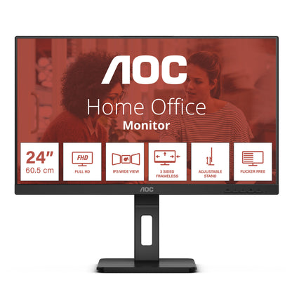 AOC E3 24E3QAF LED display 60,5 cm (23.8") 1920 x 1080 pixlar Full HD LCD Svart