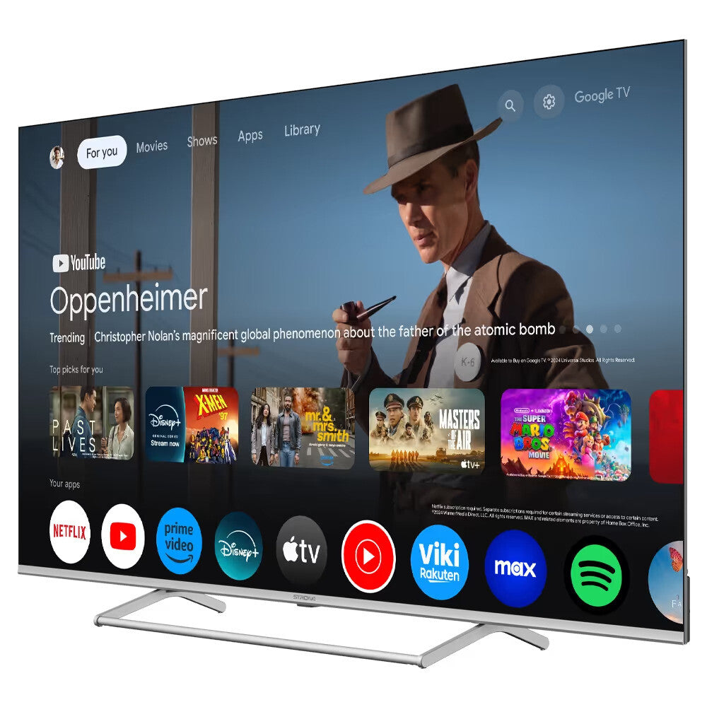Strong SRT65UG8773C TV-apparat 165,1 cm (65") 4K Ultra HD Smart-TV Wi-Fi Metallisk, Silver 400 cd/m²