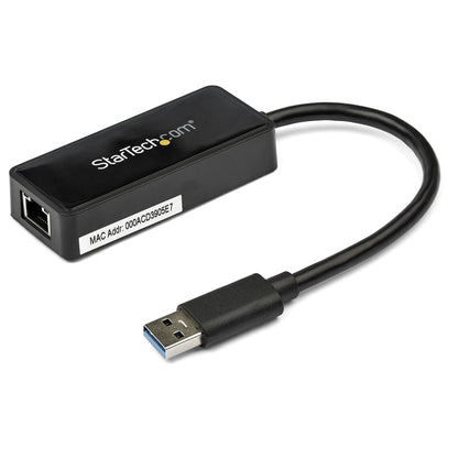 StarTech.com USB 3.0 Ethernet Adapter, USB 3.0 Network Adapter NIC with USB Port, USB to RJ45, USB Passthrough
