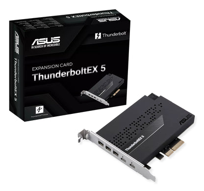 ASUS ThunderboltEX 5 nätverkskort/adapters Intern Mini DisplayPort, PCIe, USB 2.0, Thunderbolt 5