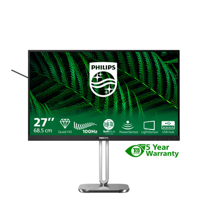 Philips 5000 series 27B2G5500/00 platta pc-skärmar 68,6 cm (27") 2560 x 1440 pixlar Quad HD LCD Antracit