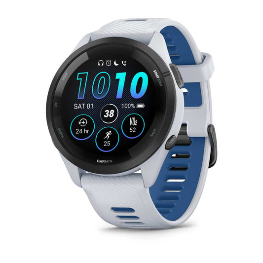 Garmin Forerunner 265 3,3 cm (1.3") AMOLED 46 mm Digital 416 x 416 pixlar Pekskärm Svart, Vit Wi-Fi GPS