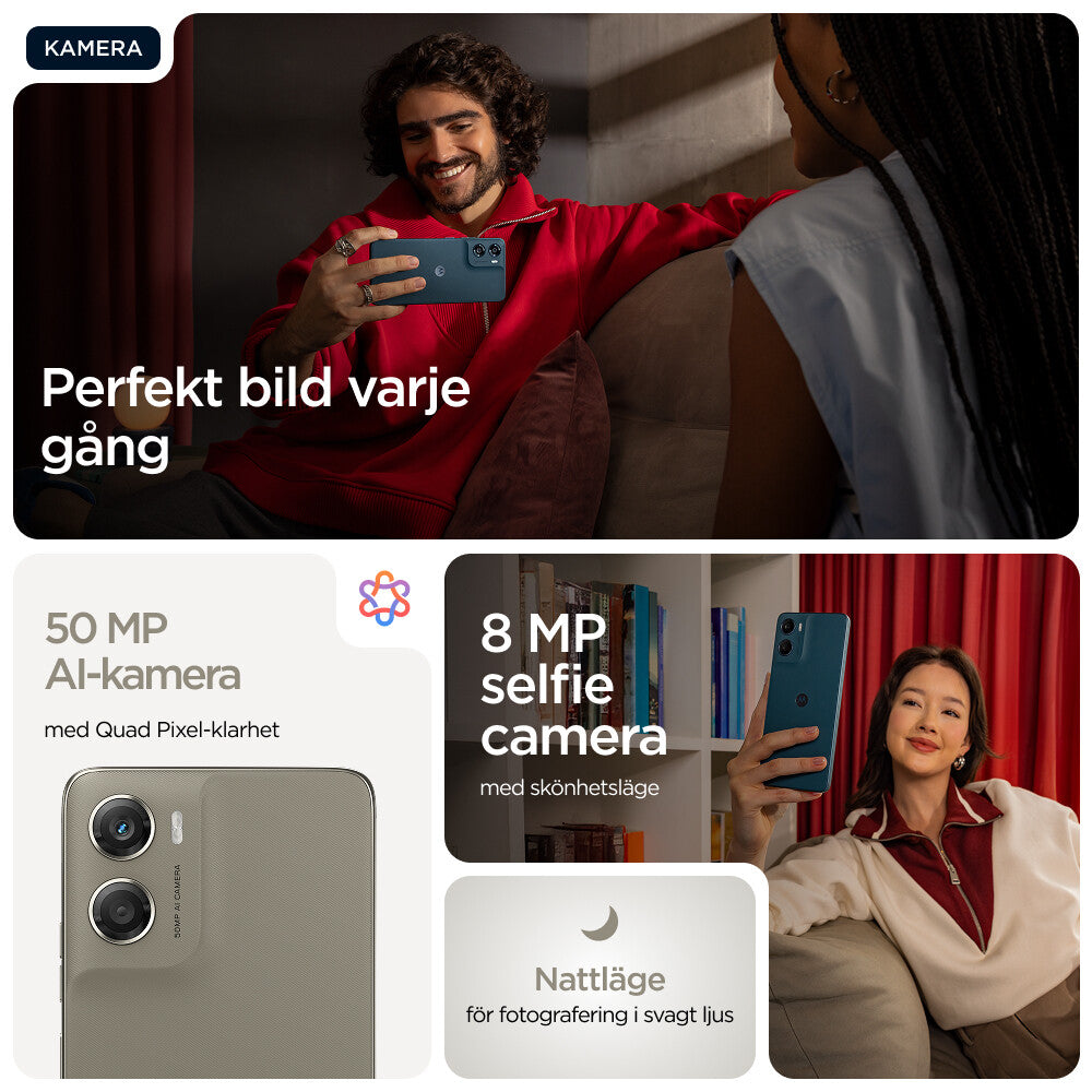 Motorola moto g06 power 17,5 cm (6.88") Dubbla SIM-kort Android 15 4G USB Type-C 4 GB 64 GB 7000 mAh Khaki
