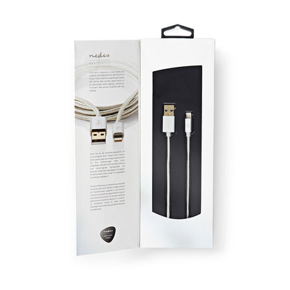 Nedis CCTB39300AL30 mobiltelefonkablar Gjuten aluminium 3 m USB A Lightning
