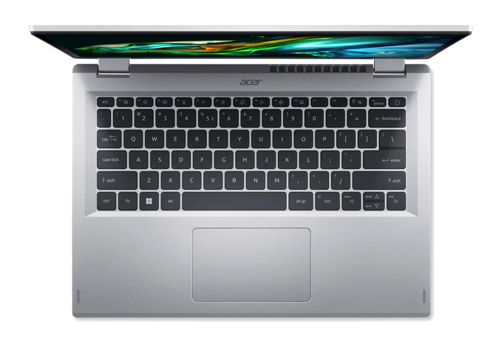 Acer Aspire 3 Spin 14 A3SP14-31PT-310V Intel® Core™ i3 i3-N305 Hybrid (2-i-1) 35,6 cm (14") Pekskärm WUXGA 8 GB LPDDR5-SDRAM 512 GB SSD Wi-Fi 6 (802.11ax) Windows 11 Home Silver