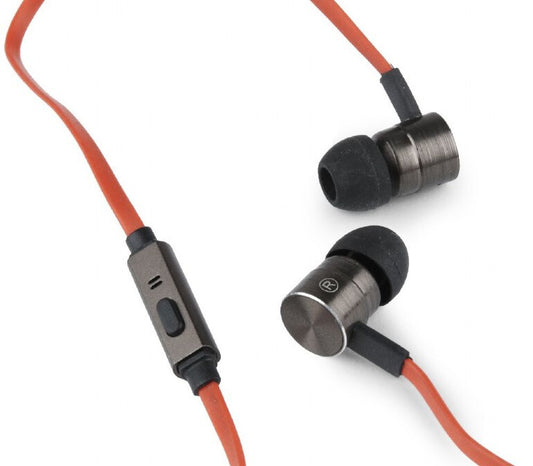 Gembird MHS-EP-LHR hörlur och headset Hörlurar Kabel I öra Samtal/musik Svart, Orange