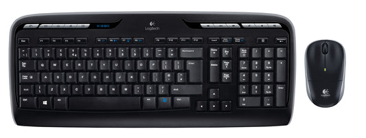 Logitech Wireless Combo MK330 tangentbord Mus inkluderad Kontor USB QWERTY Amerikanskt internationellt Svart