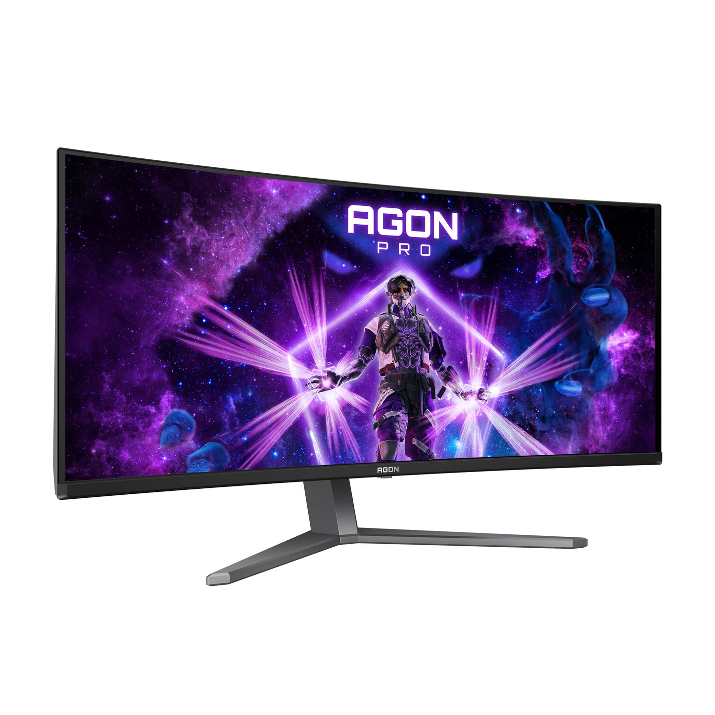 AOC AGON PRO AG346UCD platta pc-skärmar 86,4 cm (34") 3440 x 1440 pixlar Wide Quad HD QD-OLED Svart, Grå