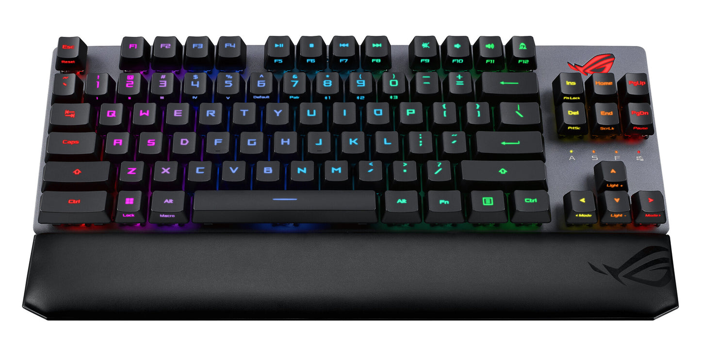 ASUS ROG Strix Scope RX TKL Wireless Deluxe tangentbord Spela USB + RF Wireless + Bluetooth AZERTY Fransk Svart