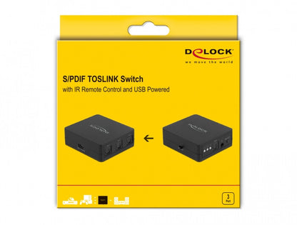 DeLOCK 63395 ljudbrytare Svart