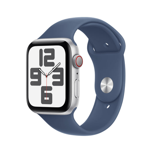 Apple Watch SE OLED 44 mm Digital 368 x 448 pixlar Pekskärm 4G Silver Wi-Fi GPS