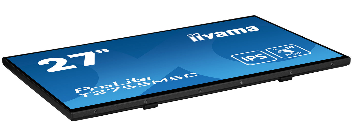 iiyama ProLite T2755MSC-B1 platta pc-skärmar 68,6 cm (27") 1920 x 1080 pixlar Full HD LED Pekskärm Bordsskiva Svart