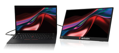 Verbatim Portable 15.6" FHD Touch Monitor LIGHT Bärbara monitor Svart 39,6 cm (15.6") LCD 1920 x 1080 pixlar