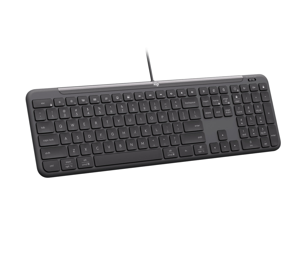 Logitech Signature Slim Wired K620 For Business tangentbord Universal USB QWERTY Nordic grafit