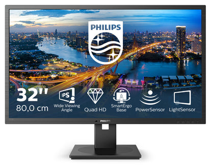 Philips B Line 325B1L/00 platta pc-skärmar 80 cm (31.5") 2560 x 1440 pixlar 2K Ultra HD LCD Svart