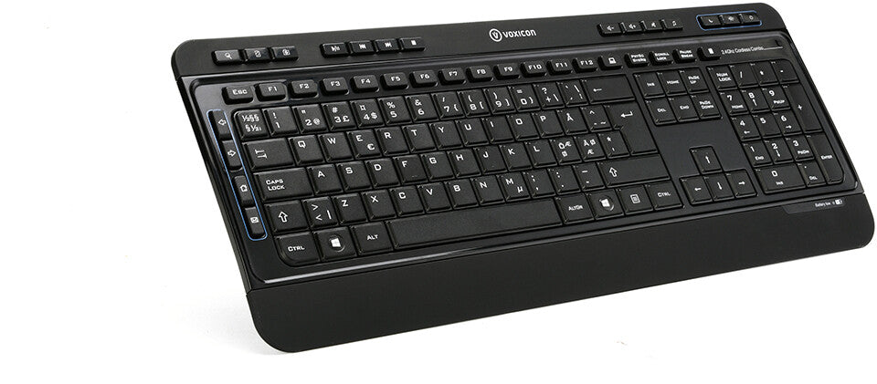 Voxicon Office 290W tangentbord Kontor RF Trådlös QWERTY Nordic Svart