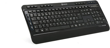 Voxicon Office 290W tangentbord Kontor RF Trådlös QWERTY Nordic Svart