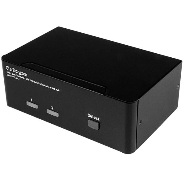 StarTech.com DisplayPort KVM-switch med 2 portar för dubbla skärmar - 4K 60 Hz
