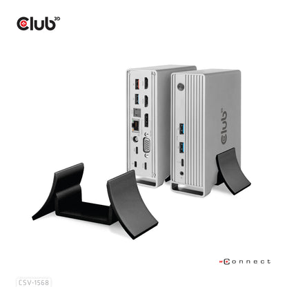 CLUB3D CSV-1568 dockningsstationer för bärbara datorer Dockning USB 3.2 Gen 2 (3.1 Gen 2) Type-C Metallisk