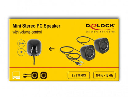 DeLOCK 27002 högtalare Svart, Grå Kabel 2 W