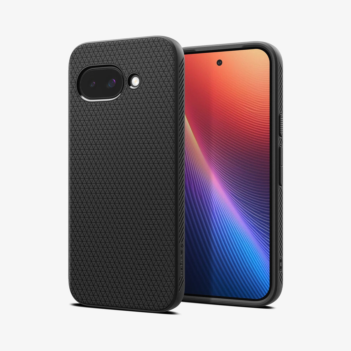 Spigen Liquid Air mobiltelefonfodral 16 cm (6.3") Omslag Svart