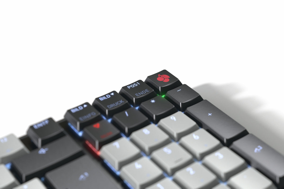 CHERRY KW 550 MX LP tangentbord Hem / Kontor USB + Bluetooth QWERTZ tyska Svart