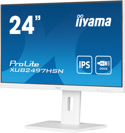 iiyama ProLite XUB2497HSN-W2 platta pc-skärmar 60,5 cm (23.8") 1920 x 1080 pixlar Full HD LED Vit
