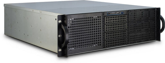 Inter-Tech 3U-30248 Ställning Svart, Rostfritt stål