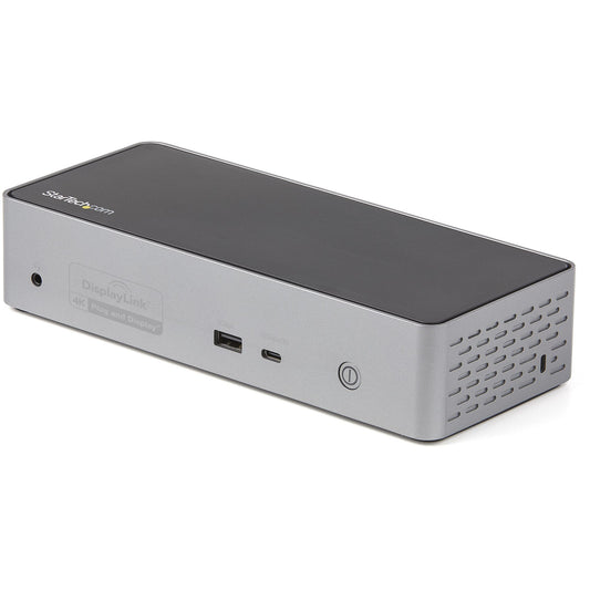 StarTech.com USB C-dockningsstation - Fyra DisplayPort- och HDMI-bildskärmar i 4K 60 Hz - Universal USB-C Dockningsstation med 100W strömförsörjning - USB-hubb med 1x USB Type-C och 3x USB-A, Ethernet, ljud
