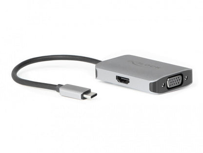 DeLOCK 87776 bilddelare USB Type-C 1x HDMI + 1x VGA