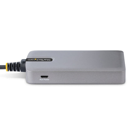 StarTech.com USB-hubb med 3 portar och Ethernet - 3x USB-A-portar - Gigabit Ethernet (RJ-45) - USB 3.0 5 Gbps - Bussdriven - 30 cm lång kabel - Bärbar USB-hubbadapter för bärbar dator med GbE