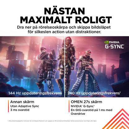 OMEN by HP OMEN 27 tum FHD 240 Hz Gaming-skärm – OMEN 27s