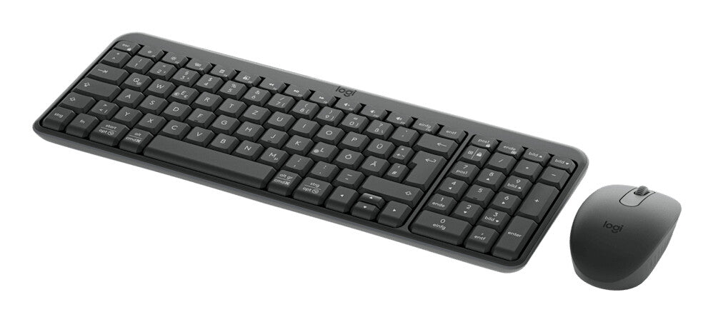 Logitech MK250 Compact Bluetooth Wireless Combo tangentbord Mus inkluderad Universal Trådlös RF + Bluetooth QWERTZ tyska grafit
