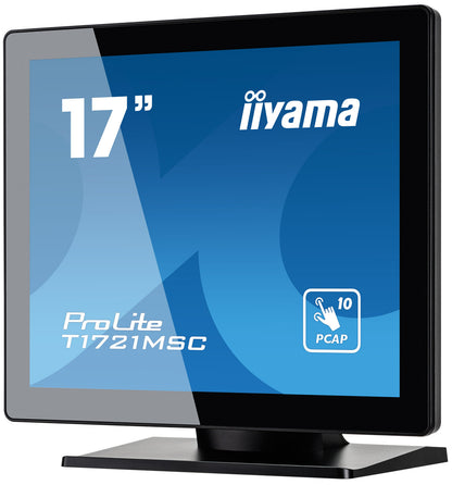 iiyama ProLite T1721MSC-B2 platta pc-skärmar 43,2 cm (17") 1280 x 1024 pixlar SXGA LED Pekskärm Bordsskiva Svart