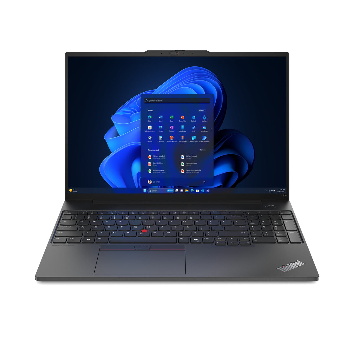 Lenovo ThinkPad E16 Gen 2 (AMD) AMD Ryzen™ 5 7535HS Bärbar dator 40,6 cm (16") WUXGA 8 GB DDR5-SDRAM 256 GB SSD Wi-Fi 6E (802.11ax) Windows 11 Pro tyska Svart