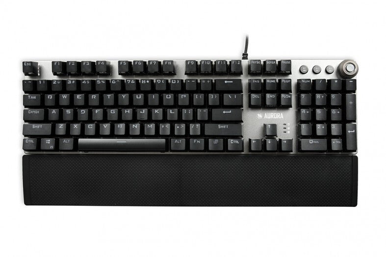 iBox AURORA K-4 tangentbord Spela USB QWERTY Svart, Silver