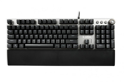 iBox AURORA K-4 tangentbord Spela USB QWERTY Svart, Silver