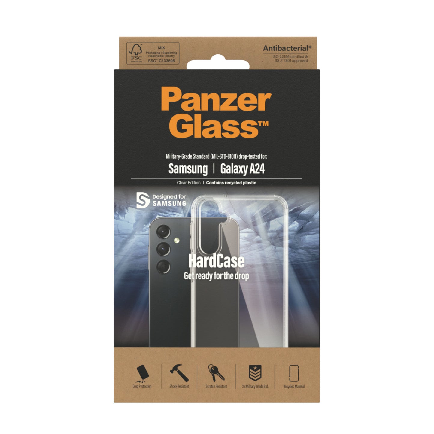 PanzerGlass ® HardCase Transparent Samsung Galaxy A24 mobiltelefonfodral Omslag