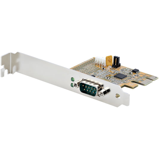StarTech.com PCI Express Seriellt kort, PCIe till RS232 (DB9) seriellt gränssnittskort, PC seriellt kort med 16C1050 UART, standard- eller lågprofilfästen, COM-retention, Windows och Linux